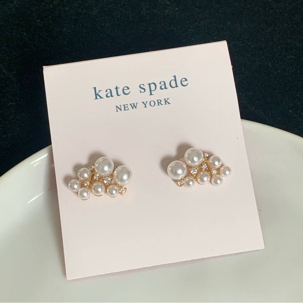 Kate Spade Gold and Pearl Cluster Earrings